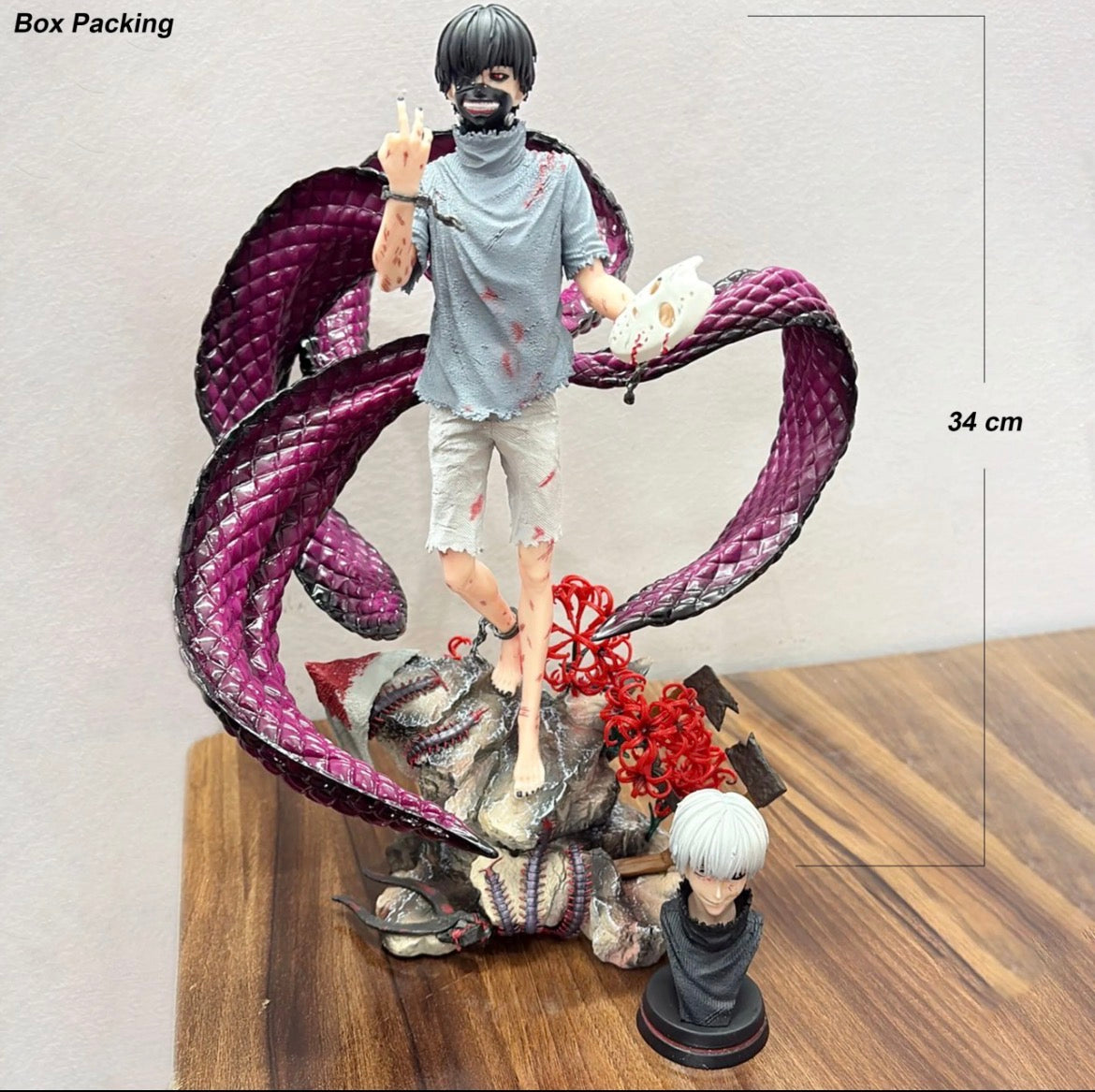 Anime Tokyo Ghoul Ken Kaneki Premium Figure 34cm Dual Head (Box Packing)