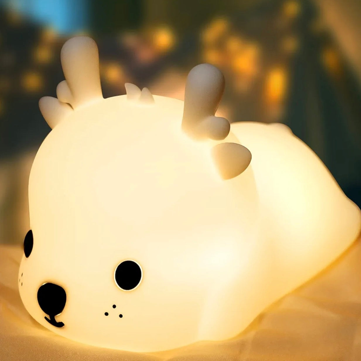 Cute Deer Sillicon Night Lamp