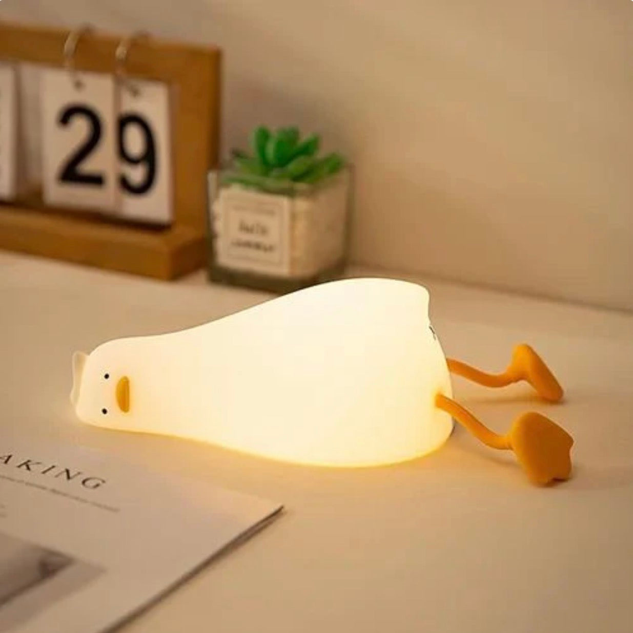 Duck Sleeping Sillicon Night Lamp